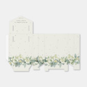 Ballotins Elégante crème Snowberry+Eucalyptus Fête des marié (Déplié)