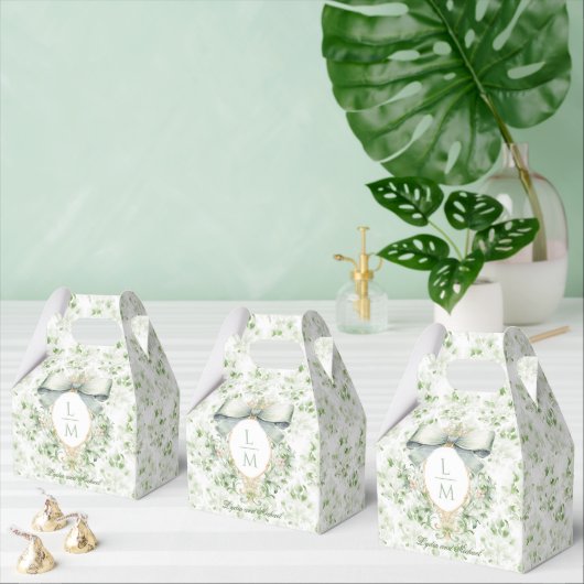 Ballotins Élégante crête avec mâchoire verte Sage | MARIAGE (Multiple)