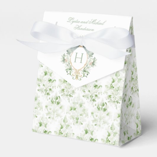 Ballotins Élégante crête avec mâchoire verte Sage | MARIAGE (Verso)