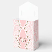 Ballotins Elégante dentelle blanche avec perles rose mariage (Ouvert)