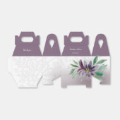 Ballotins Elégante dentelle violette Lotus Aquarelle (Déplié)