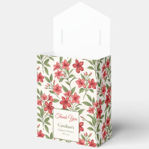 Ballotins Élégante douche de fleurs botaniques rouges pour a
