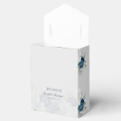 Ballotins Élégante Douche de Mariée Florale Bleue Poussiéreu (Ouvert)