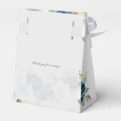 Ballotins Élégante Douche de Mariée Florale Bleue Poussiéreu (Arrière)