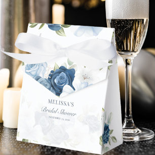 Ballotins Élégante Douche de Mariée Florale Bleue Poussiéreu