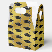 Ballotins Élégante Faux Gold et Black Casquette Graduation P (Ouvert)