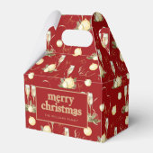 Ballotins Élégante fête de Noël Motif rouge or (Verso)