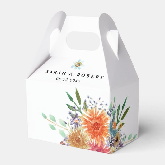 Ballotins Elégante Fête des mariées d'aquarelle verte (Verso)