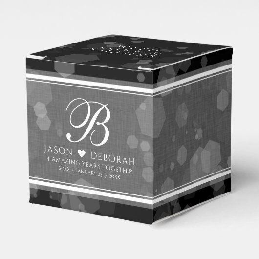 Ballotins Élégante fête du 4e anniversaire du Mariage de lin (Verso)