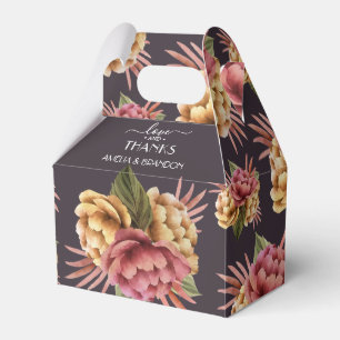 Ballotins Elégante fleur de pivoine sur Brown violet