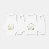 Ballotins Élégante Fleurs de crème blanche Croix d'or Baptêm (Déplié)