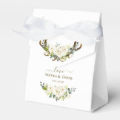 Ballotins Élégante Fleurs de crème blanche Mariage Antlers (Verso)