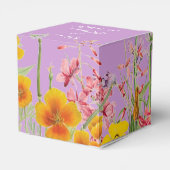 Ballotins Elégante Fleurs de Printemps Bleu Mariage Favor Bo (Arrière)