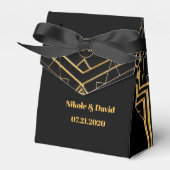Ballotins Elégante Gatsby Art Déco Mariage Favor Box (Verso)