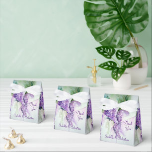 Ballotins Elégante Lilac Fleurs Mariage Favor Boxes