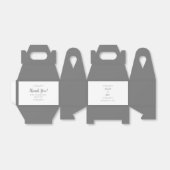 Ballotins Elégante mariage gris blanc Merci Calligraphie (Déplié)