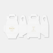 Ballotins Elégante Mariage Merci Calligraphie Or Blanc (Déplié)