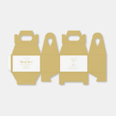 Ballotins Elégante Mariage Or Blanc Merci Calligraphie (Déplié)