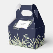 Ballotins Elégante Marine Bleu Vert Vert Mariage Favor Box (Arrière)