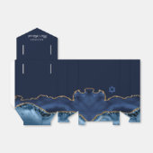 Ballotins Elégante Marine Blue Gold Agate Bat mitzvah Party (Déplié)