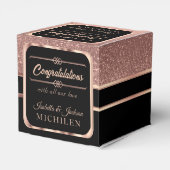 Ballotins Elégante Parties scintillant Noir et Rose Or (Arrière)