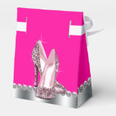 Ballotins Élégante Parties scintillant rose chaud haute chau (Arrière)