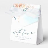 Ballotins Elégante Pêche et Turquoise Merci d'aquarelle flor (Verso)