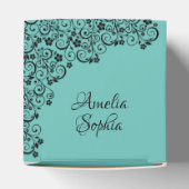 Ballotins Elégante perles noires Turquoise Quinceañera (Haut)