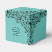 Ballotins Elégante perles noires Turquoise Quinceañera (Arrière)