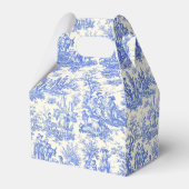 Ballotins Élégante toile de Jouy bleue Baby shower pour futu (Arrière)