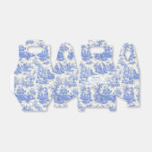 Ballotins Élégante toile de Jouy bleue Baby shower pour futu (Déplié)