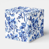 Ballotins Elégante toile florale bleu et blanc (Arrière)