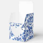 Ballotins Elégante toile florale bleu et blanc (Ouvert)