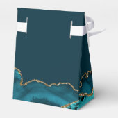 Ballotins Elégante Turquoise Gold Agate Bat mitzvah Party (Arrière)