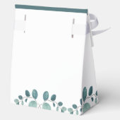 Ballotins Elégante Verdure Calligraphie Mariage Favor Box (Verso)