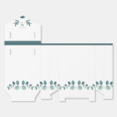 Ballotins Elégante Verdure Calligraphie Mariage Favor Box (Déplié)