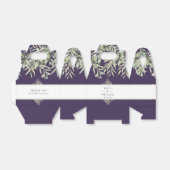 Ballotins Elégante verdure Mariage violet Merci (Déplié)