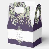 Ballotins Elégante verdure Mariage violet Merci (Ouvert)