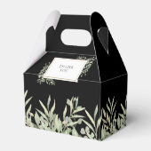 Ballotins Elégante verdure Noir Mariage Favor Box (Arrière)