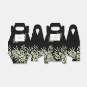 Ballotins Elégante verdure Noir Mariage Favor Box (Déplié)