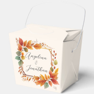 Ballotins Élégantes feuilles d'automne aquarelle mariage per
