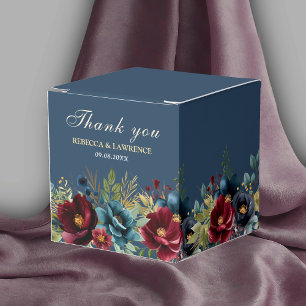 Ballotins Élégantes fleurs de mariage bleu poussiéreux marin