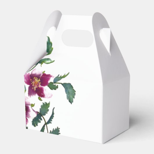 Ballotins Élégantes fleurs sauvages rose foncé aquarelle mod (Verso)