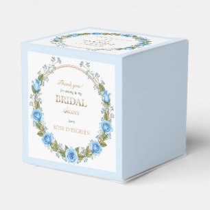 Ballotins Élégantes roses bleues poussiéreuses et gypsophile