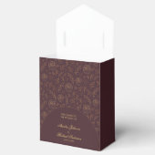 Ballotins Élégantes Roses Dorées Mariage Chocolat Brun  (Ouvert)