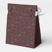 Ballotins Élégantes Roses Dorées Mariage Chocolat Brun  (Arrière)