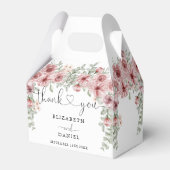 Ballotins Elegantes Roses Floral Coeur Script Mariage (Arrière)