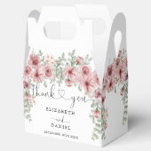 Ballotins Elegantes Roses Floral Coeur Script Mariage (Ouvert)