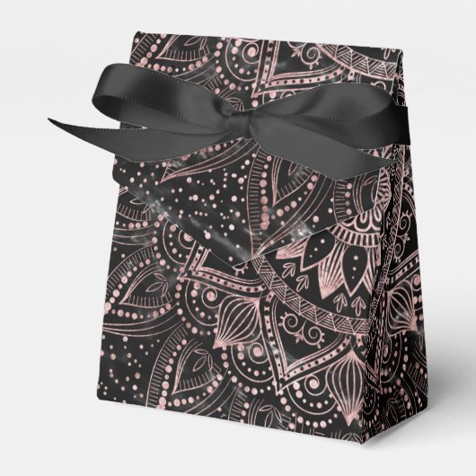 Ballotins Elégants pointes Roses en or marbre Mandala (Verso)