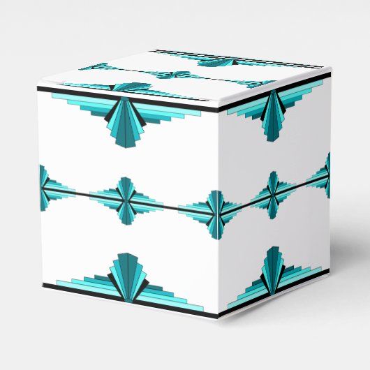 Ballotins Éléments Art déco en vert turquoise (Verso)